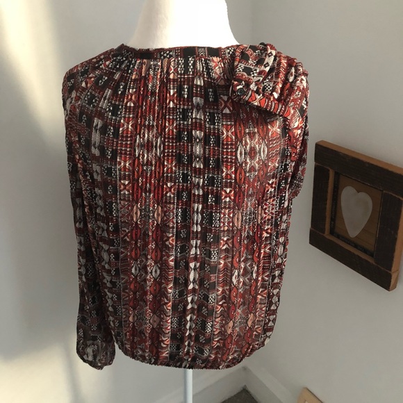 BB Dakota Maroon Blouse Sz L - Picture 4 of 6